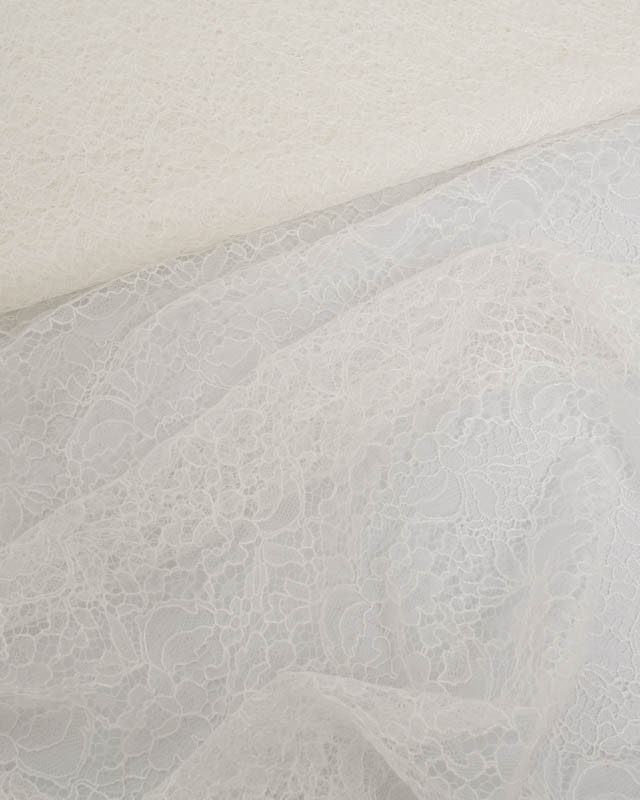 Dentelle Fabrication Française Ecrue  Motif Floral - Mercerine