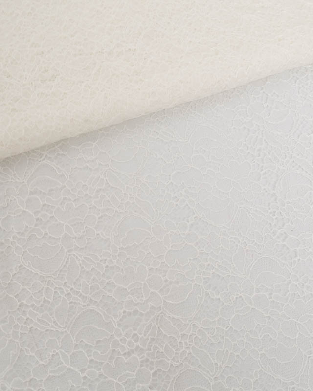 Dentelle Fabrication Française Ecrue  Motif Floral - Mercerine