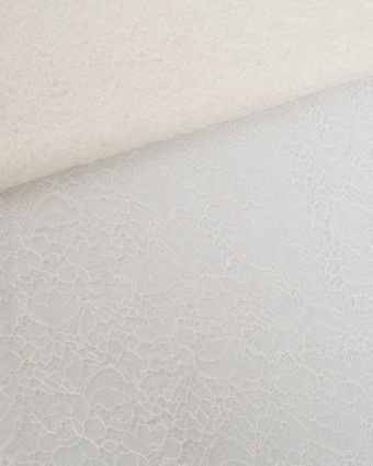 Dentelle Fabrication Française Ecrue  Motif Floral - Mercerine