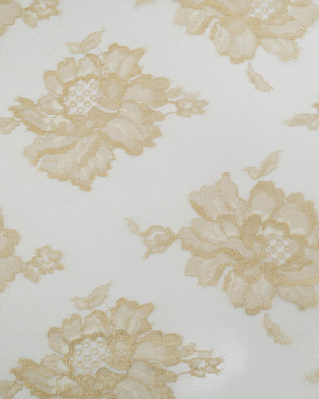 Dentelle Fabrication Française Dorée Jolies Fleurs - Mercerine