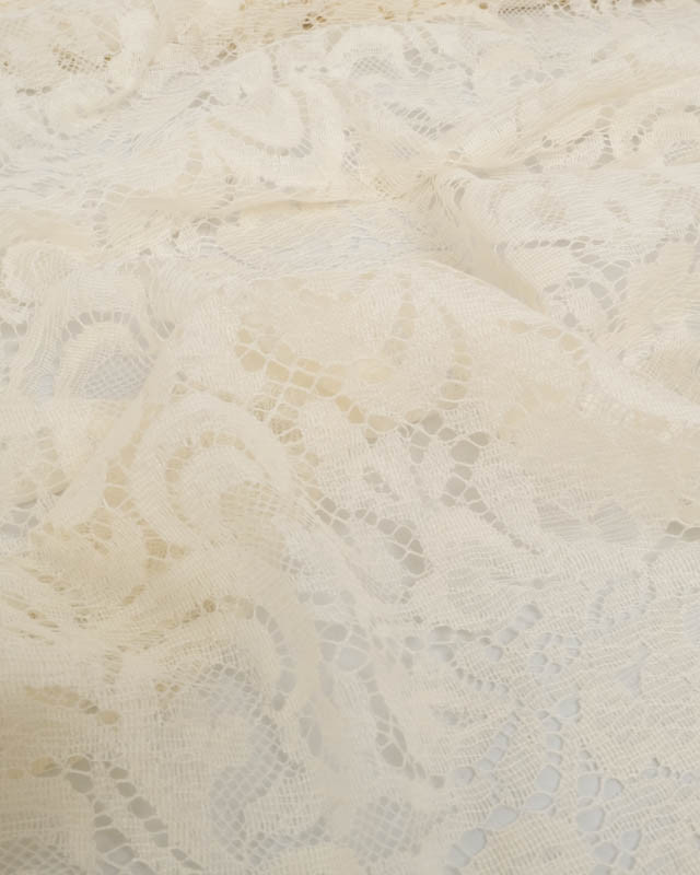 Dentelle Fabrication Française Soie Mélangée Crème - Mercerine
