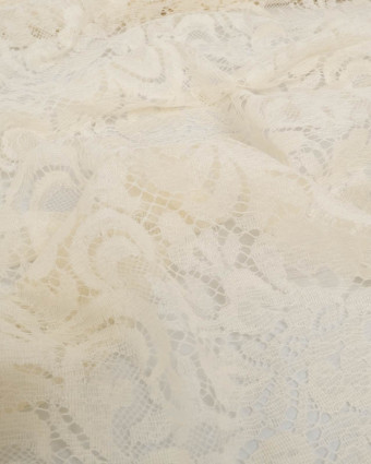 Dentelle Fabrication Française Soie Mélangée Crème - Mercerine