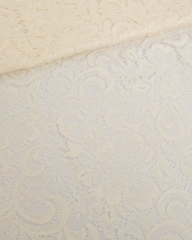 Dentelle Fabrication Française Soie Mélangée Crème - Mercerine
