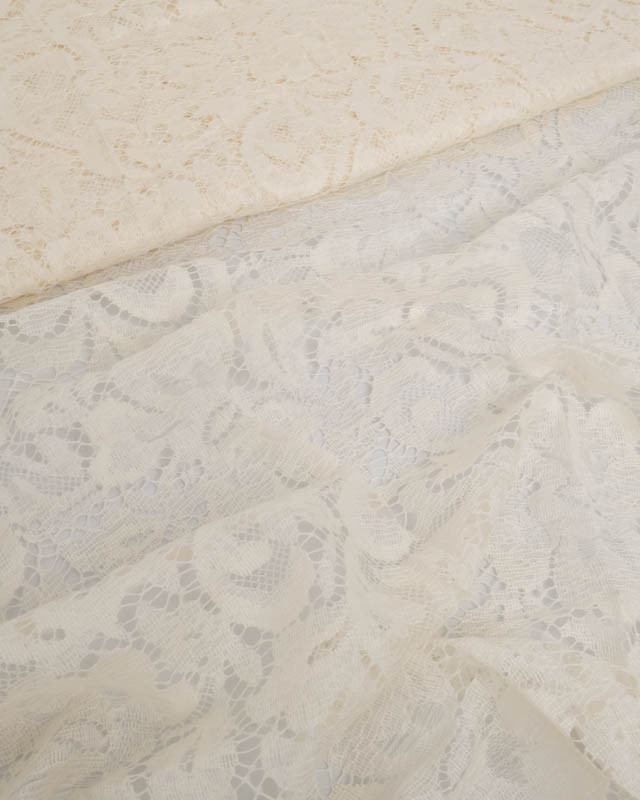 Dentelle Fabrication Française Soie Mélangée Crème - Mercerine