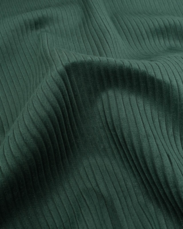 Tissu Velours Côtelé Uni Vert Sapin - Mercerine