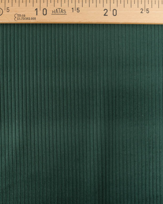 Tissu Velours Côtelé Uni Vert Sapin - Mercerine