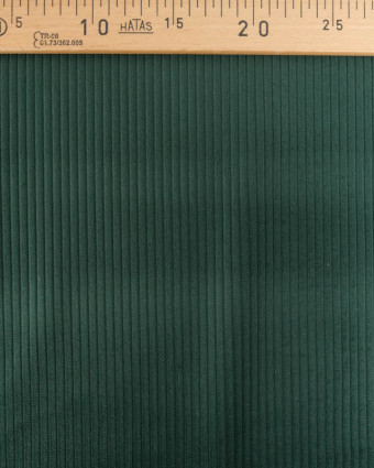 Tissu Velours Côtelé Uni Vert Sapin - Mercerine