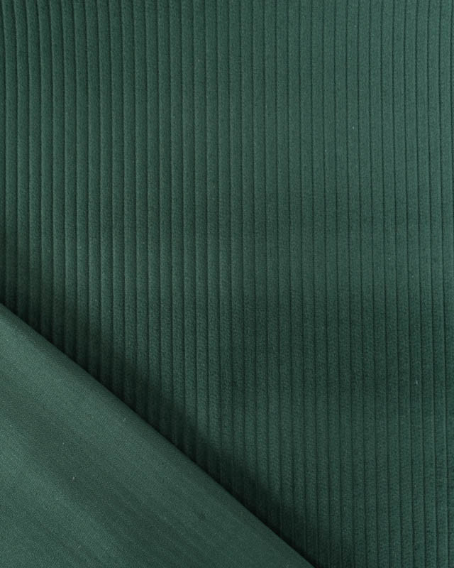 Tissu Velours Côtelé Uni Vert Sapin - Mercerine
