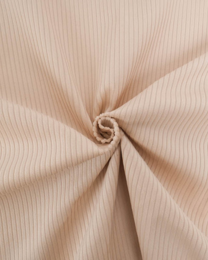 Tissu Velours Côtelé Uni Beige - Mercerine