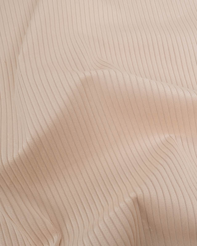 Tissu Velours Côtelé Uni Beige - Mercerine