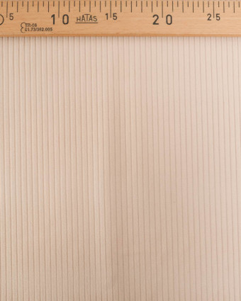 Tissu Velours Côtelé Uni Beige - Mercerine