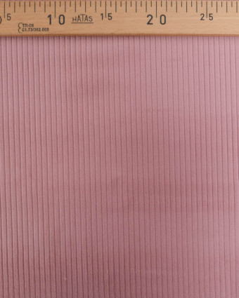 Tissu Velours Côtelé Uni Vieux Rose - Mercerine
