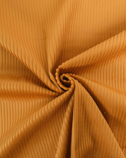 Tissu Velours Côtelé Uni Miel - Mercerine