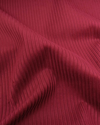 Tissu Velours Côtelé Uni Bordeaux - Mercerine