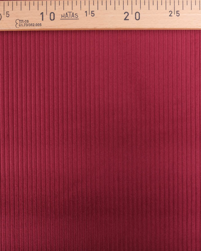 Tissu Velours Côtelé Uni Bordeaux - Mercerine