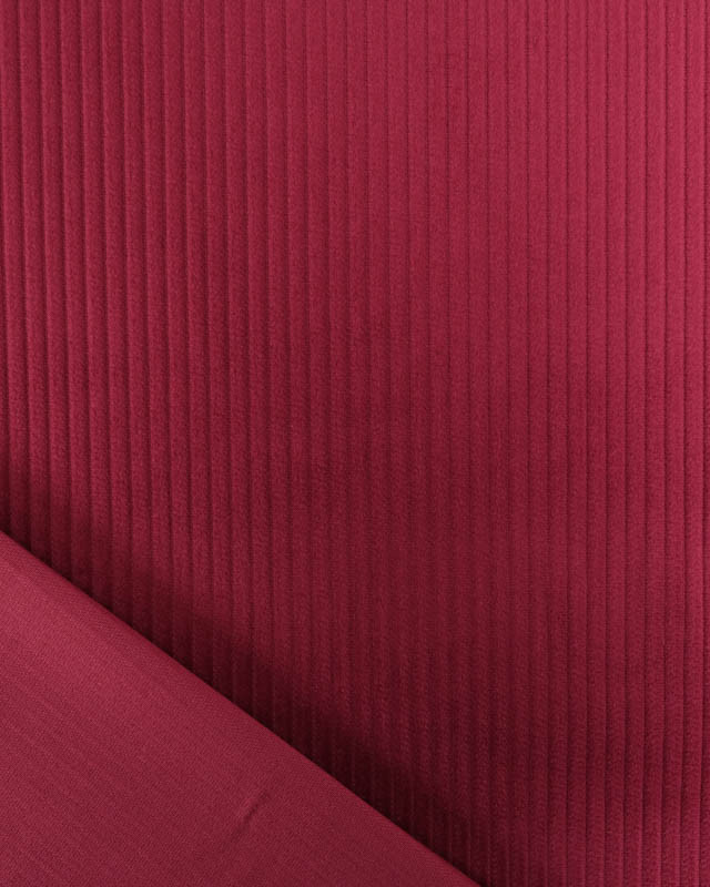Tissu Velours Côtelé Uni Bordeaux - Mercerine