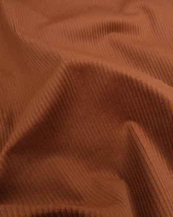 Tissu Velours Côtelé Stretch Caramel - Mercerine