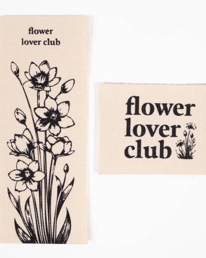 Etiquettes à Coudre Duo Flower lover club - Ikatee - Mercerine