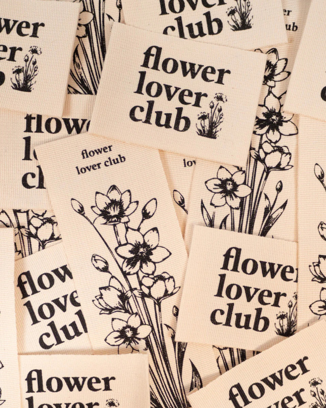 Etiquettes à Coudre Duo Flower lover club - Ikatee - Mercerine