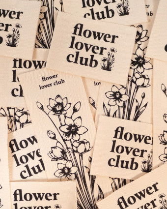 Etiquettes à Coudre Duo Flower lover club - Ikatee - Mercerine