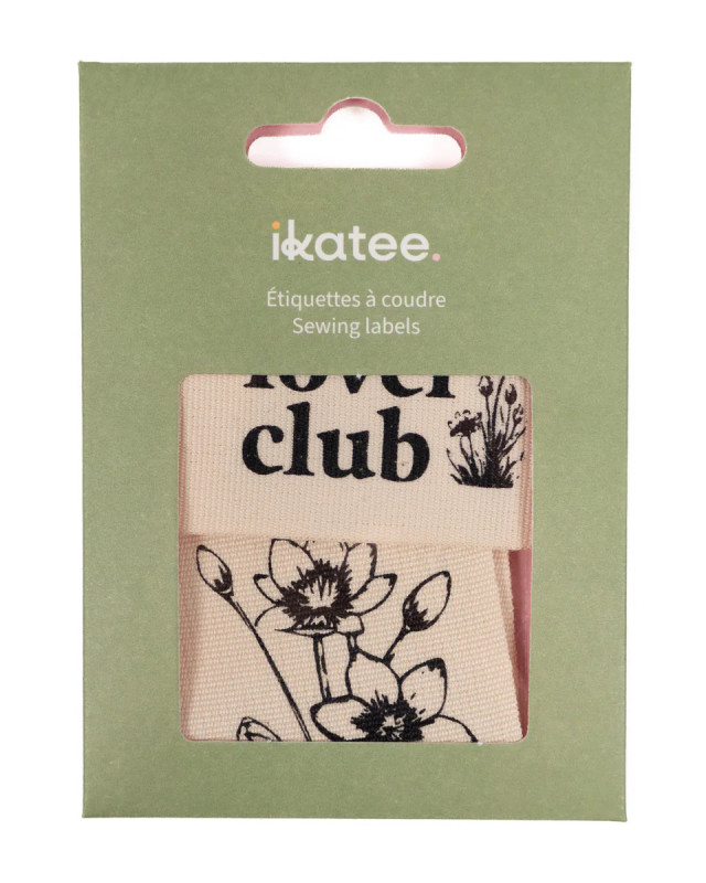 Etiquettes à Coudre Duo Flower lover club - Ikatee - Mercerine