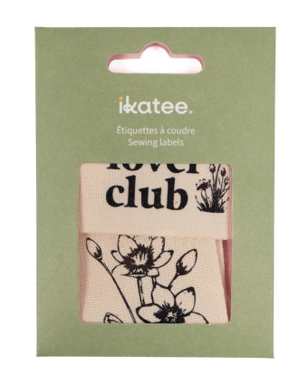 Etiquettes à Coudre Duo Flower lover club - Ikatee - Mercerine