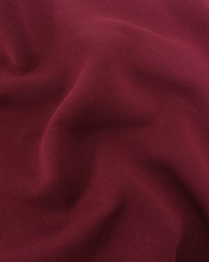 Tissu Sweat Lourd Bordeaux Léo - Mercerine