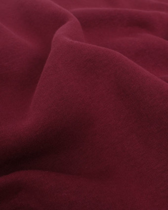 Tissu Sweat Lourd Bordeaux Léo - Mercerine