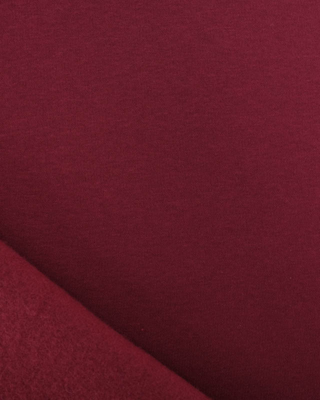 Tissu Sweat Lourd Bordeaux Léo - Mercerine