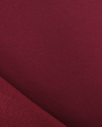 Tissu Sweat Lourd Bordeaux Léo - Mercerine