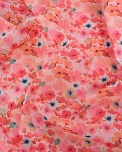 Popeline de Coton Mila Ida Rose - Mercerine