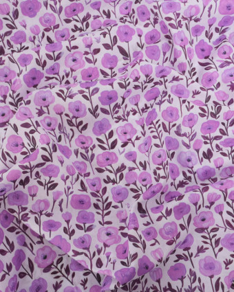 Popeline de Coton Mila Isis Mauve - Mercerine