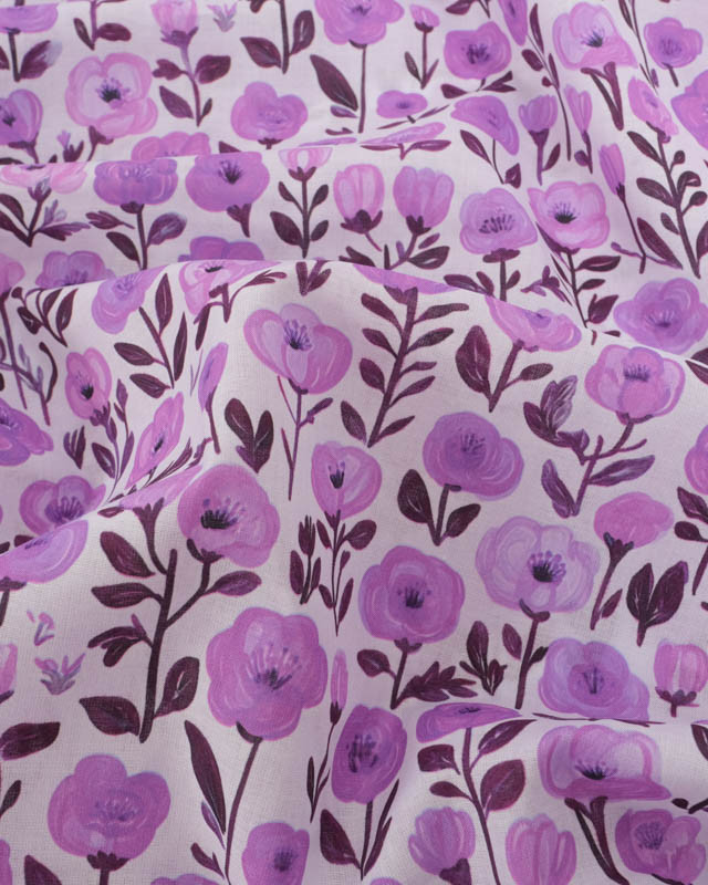Voile de Coton Mila Isis Mauve