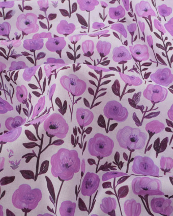 Voile de Coton Mila Isis Mauve