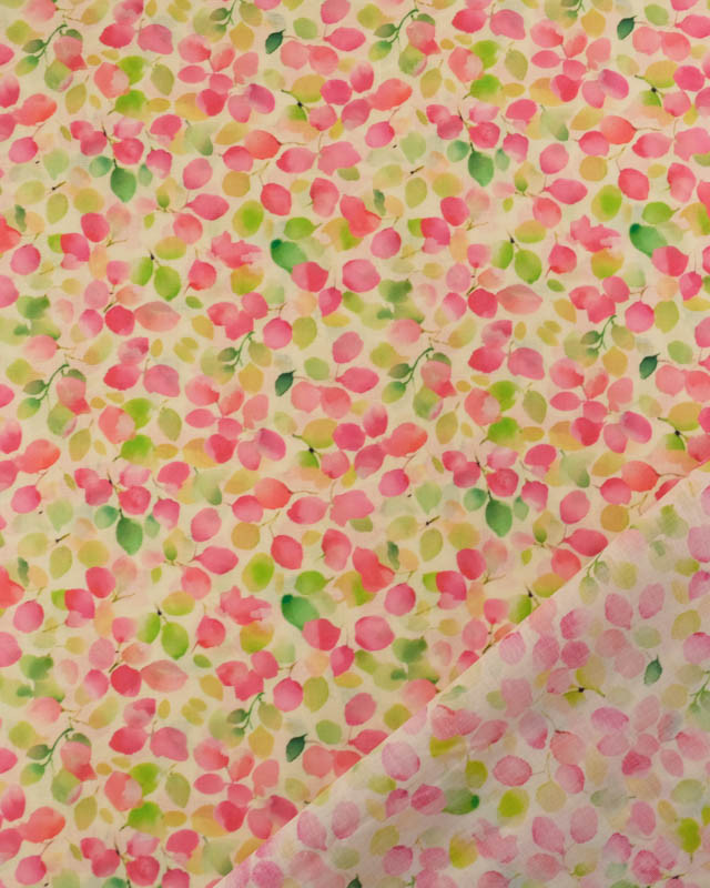 Voile de Coton Mila Olga Rose Vert