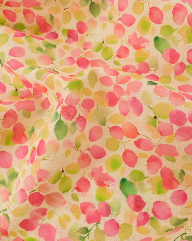 Voile de Coton Mila Olga Rose Vert