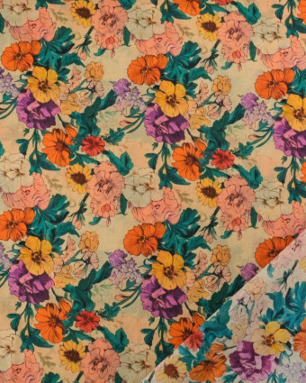 Voile de Coton Mila Romancia Papaye