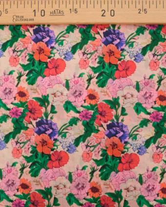 Voile de Coton Mila Romancia Rose Vert