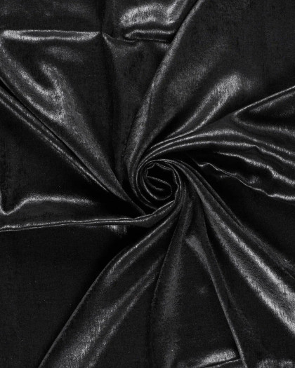 Tissu Satin Lamé Noir - Mercerine