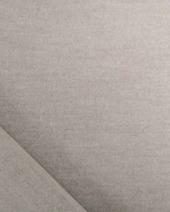 Tissu Effet Drap de Laine Uni Beige Chiné - Mercerine