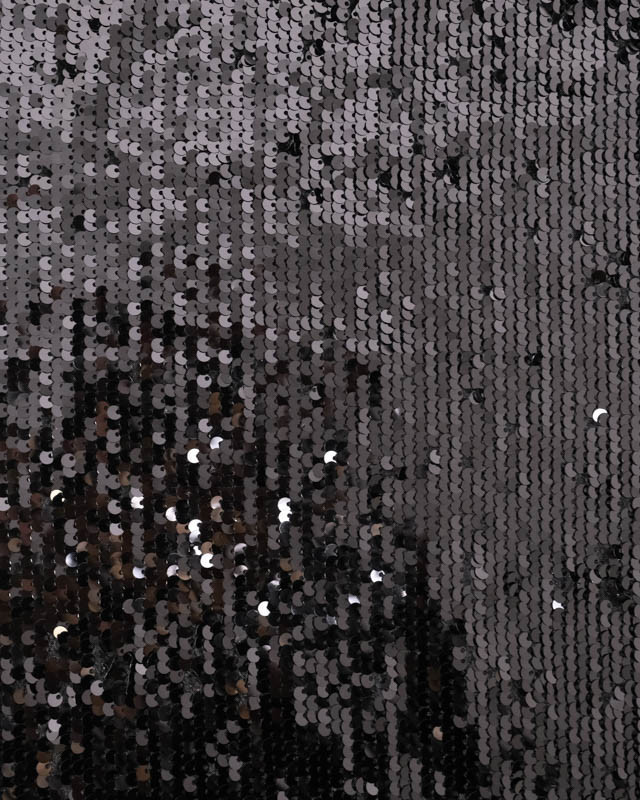Tissu Sequins Ecailles Noir - Mercerine