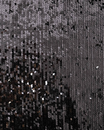Tissu Sequins Ecailles Noir - Mercerine