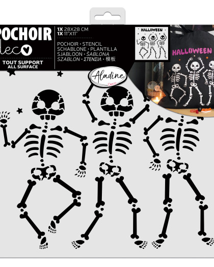 Pochoir Halloween Squelettes Party - Aladine - Mercerine
