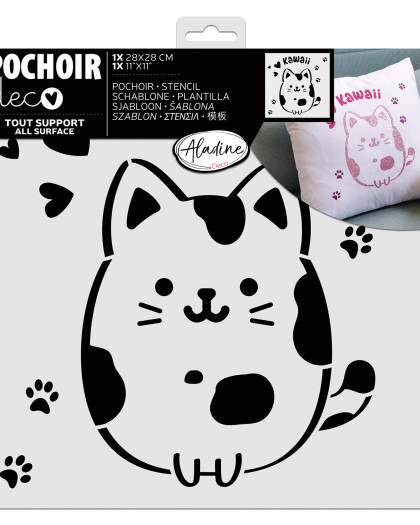 Pochoir Kawaii Chat- Aladine - Mercerine