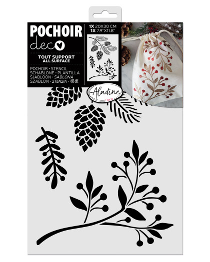 Pochoir Noël Pomme de Pin - Aladine - Mercerine