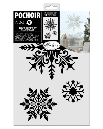 Pochoir Noël Flocons - Aladine - Mercerine