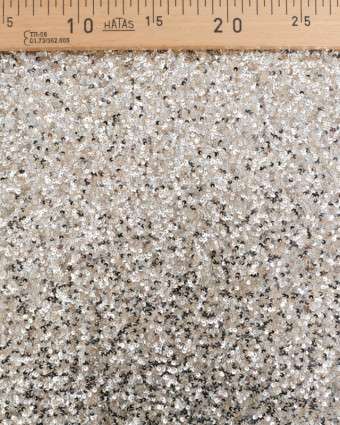 Tissu Sequins Sur Maille Douce Argent - Mercerine