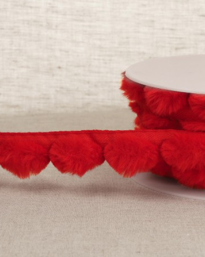 Galon Pompons Fausse Fourrure - 7 coloris - Mercerine