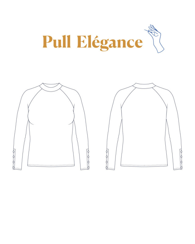 Patron Pull Raglan ELEGANCE - Majam - Mercerine
