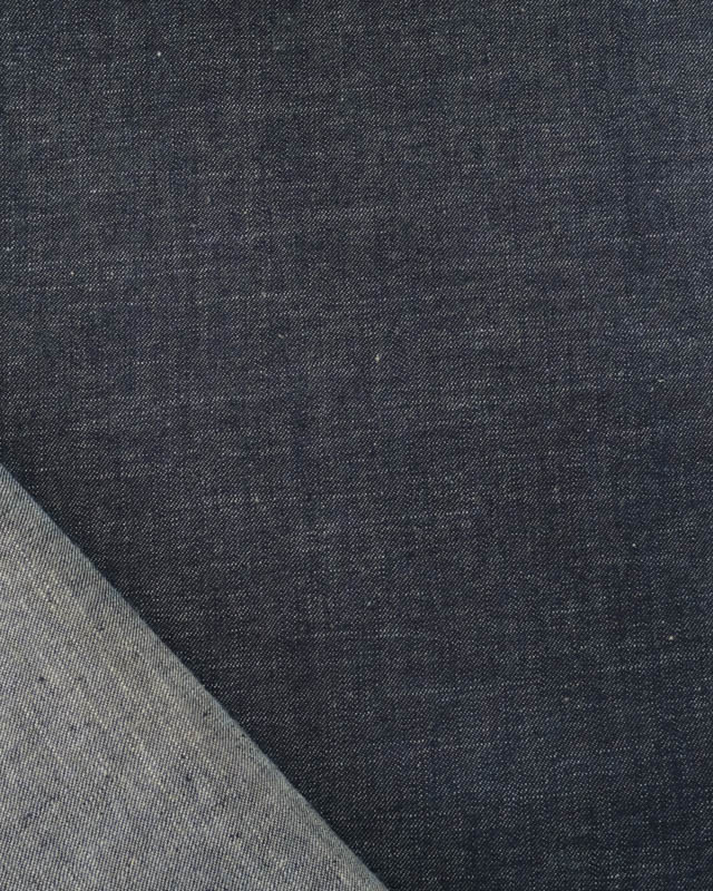 Tissu Jean Lourd Bleu Foncé Effet Chiné - Mercerine